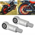 Fydun Pair 10mm Hole Motorcycle Rear Air Shock Absorbers Damper Height Increase For Atvs Offa Roads Silver 95mm 3 7in