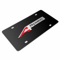 Acura A-spec Dual Logo In 3d On Black Stainless Steel License Plate