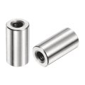 12pcs M4 Round Connector Nuts 304 Stainless Steel Coupling 15mm 0 59 Length Sleeve Rod Bar Stud Nut For Bracket M4x15x8mm 