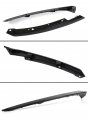 Type-r Style Glossy Black Mesh Front Grille Hood Bumper Nose Trim Cover Compatible With 2016-2018 Honda Civic Fk8