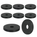 12pcs Thick Rubber Spacer 1-3 8 Inch Od X 1 4 Id 3 16 Thickness Round Bushings Anti Vibration Flat Washers For Home Industrial 