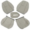 Gray Synthetic Leather 5 Pcs Driver And Passenger Seat Covers Bottom Lean Back Console Cover Replacement For Tahoe Suburban 