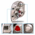 Amerilite For 1997-2000 Ford F150 Flare Side Chrome Euro Replacement Brake Tail Lights Set Passenger And Driver