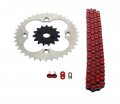 Cycle Atv Red Non O Ring Chain Sprocket Silver 15 38 94l Fits Honda Trx400ex Trx400 400ex Trx 400 Ex