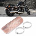 X Autohaux 1 Set Universal Motorcycle Exhaust Heat Shield Pipe Guard Muffler Protector Copper Tone
