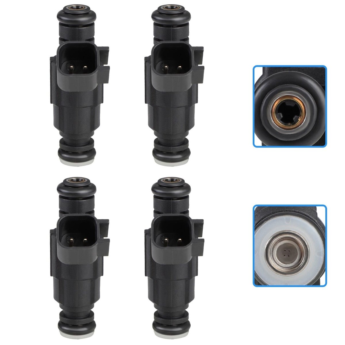 Fuel Injectors Set Fj967 13531487607 For Mini Cooper 1 6l 4 Pcs 4 Holes 2002 2003 2005 2006 And 2008 Base Model Naturally