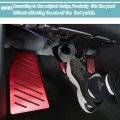 Xinrsheag Aluminium Alloy Gas Accelerator Pedal Covers Interior Accessories Anti-slip No Drilling Rest Brake Foot Pads Kit
