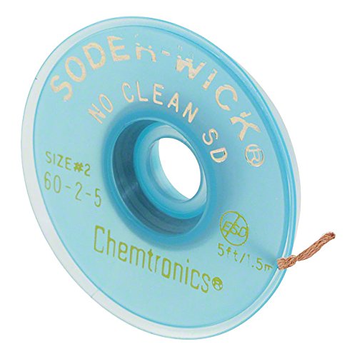 Chemtronics 60-2-5 Desoldering Braid 060 Inch Wide 5 Spool