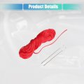 Uxcell Hand Sewn Steering Wheel Cover Red Stitch With Needle Thread Universal Fit 14 6-15 2 Inch 37-38 5cm Dia For Car Truck
