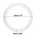 Uxcell 33cm Silicone Car Steering Wheel Cover Soft Non-slip Protector Universal Fit 32-40cm White