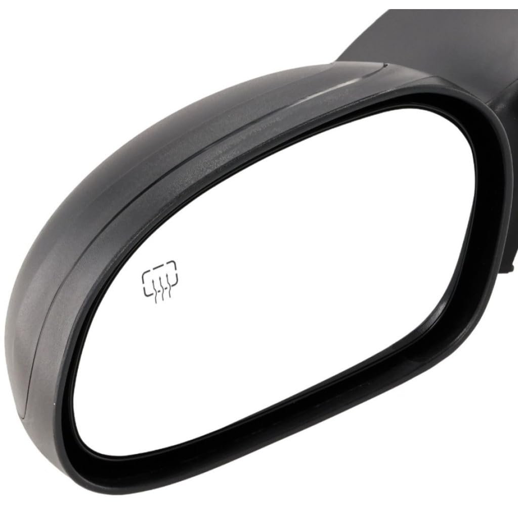 Ford Taurus 2000 To 2007 Sedan Wagon Driver Side Door Mirror Power Heated Non Folding Textured Black Replacement For Fo1320193