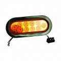 6 In Amber Oval Led Marker Tail Turn Light With 10 Leds And Polycarbonate Lens For Trucks Trailers Buses Boats F235190 