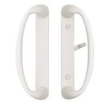 Rockwell Security Sonoma Sliding Patio Door Handle Set White Finish Fits 1-3 4 Inch Thick Doors With 3-15 16 Screw Holes 