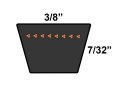D D Powerdrive Q12973 Montgomery Ward Replacement Belt 1 Band Rubber