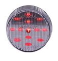 Maxxima M11300rcl Red 2-1 2 Round Led Clear Lens Clearance Marker Light 