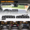 Xridonsen 2x 17 Inch Emergency Dash Amber Strobe Lights For Trucks Interior Front Rear Windshield 40 Led Safety Flashing