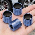 Ford Maverick In-white On Blue Cylinder Style Premium Aluminum Tire Valve Stem Caps -set Of 4 Official Licensed 