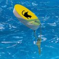 Graphics More Black Cat Lifting Leg And Licking Floating Keychain Oval Foam Fishing Boat Buoy Key Float