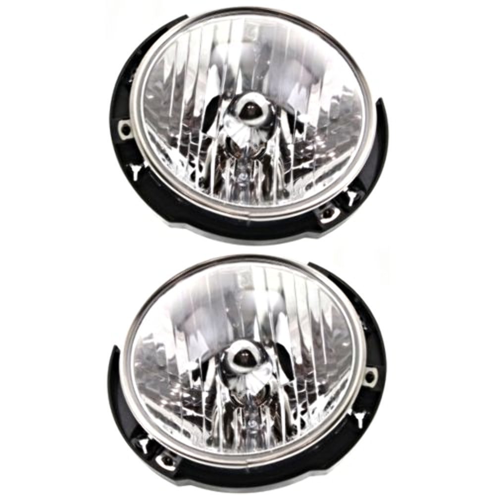 Fits 07-17 Jp Wrangler Left Right Halogen Headlight Assembies Set 2018 Jk