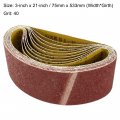 Uxcell 3-inch X 21-inch Aluminum Oxide Sanding Belt 40 Grits Sandpaper Lapped Joint For Sander 10pcs