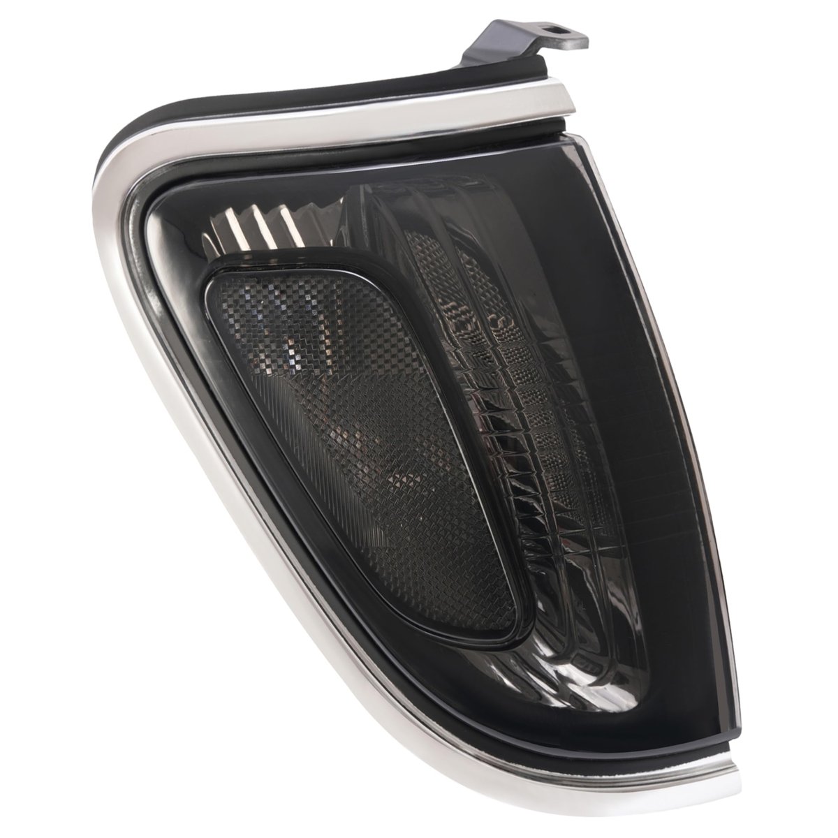 Hecasa Pair Corner Light Halogen W Bulbs For 2001-2004 Toyota Tacoma Lamp Assembly Chrome Trim Turn Signal Smoke Lens Chrome