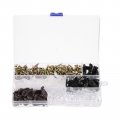 120 Sets 4 Colors Glass Retainer Clips Kit Cabinet 3 5mm Clip With Screws For Fixing Black Brown Clear White 