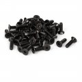 M4x14mm Black Nickle Plated Grade 10 9 Flat Head Hex Socket Cap Screw Bolt 50pcs 