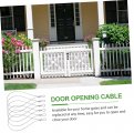 Angoily 6pcs Adjustable Pull Latch Gate Locks For Metal Fence Outdoor Vinyl Stainless Steel Cable Safety Door 304 Lasso