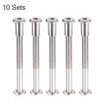 Uxcell Screw Post Fit For 3 8 10mm Hole Dia Male M8x90mm Belt Buckle Binding Bolts Leather Fastener Carbon Steel 5 Sets