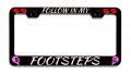 Follow In My Footsteps Bestfriends Metal License Plate Frame Tag Holder S35