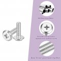 Uxcell M3x10mm Flat Round Head Phillips Screws 20pcs 304 Stainless Steel Drive Machine Full Thread Bright Finish Furniture