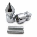 Httmt- Chrome Spike Swingarm Spools No Logo 8mm Thread For Gsf1250s Bandit 2007-2009 Gsx 1300bk B-king 2008-2011 1300r Hayabusa 