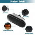 X Autohaux Pair Led Side Marker Turn Signal Lights Assembly Smoked For Vw Mk4 Golf Jetta R32 Passat B5 Amber Front Lamp