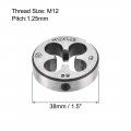 Uxcell M12 X 1 25 Metric Round Die Machine Thread Left Handing Alloy Tool Steel Screw Thread Cutting 2pcs