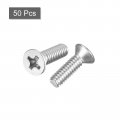 Uxcell 1 4-20x7 8 Flat Head Machine Screws Phillips 304 Stainless Steel Bolts 50pcs