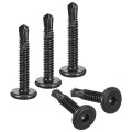 50pcs Hex Socket Self Tapping Screws 12 X 1-1 4 410 Stainless Steel Flat Head Sheet Metal Drilling Black 