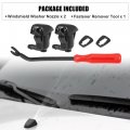 X Autohaux 5pcs Front Windshield Wiper Washer Nozzle Spray Jet Kit 85381-30020 85381-12050 For Toyota Corolla 1992-1996