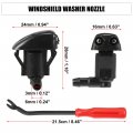 X Autohaux 5pcs Front Windshield Wiper Washer Nozzle Spray Jet Kit 85381-30020 85381-12050 For Toyota Corolla 1992-1996