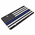 Ipick Image Made For Thin Blue Line American Usa Flag Police-officers Aluminum Black White License Plate