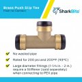 Sharkbite 1-1 2 Inch Slip Tee Push To Connect Brass Plumbing Fitting Copper And Cpvc Uxl0341