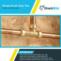 Sharkbite 1-1 2 Inch Slip Tee Push To Connect Brass Plumbing Fitting Copper And Cpvc Uxl0341