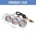Jdmspeed 2 Inch Triple Gauge Set Kit I Oil Pressure Water Temperature Voltmeter 3a Ina 1 Car Meter Auto