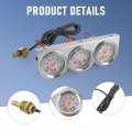 Jdmspeed 2 Inch Triple Gauge Set Kit I Oil Pressure Water Temperature Voltmeter 3a Ina 1 Car Meter Auto