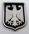 Germany Black Chrome Plastic Car Emblem Deutschlanddecal Sticker Crest Gbc 