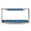 Rico Industries Nba Orlando Magic Blue Insert Laser Cut Inlaid Standard Chrome License Plate Frame 