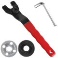 Jonmon Angle Grinder Wrench Universal Adjustable Lock-nut Pin Spanner With Flange Nuts And Hex Key Nut Hand Repair Tool For 4 5 