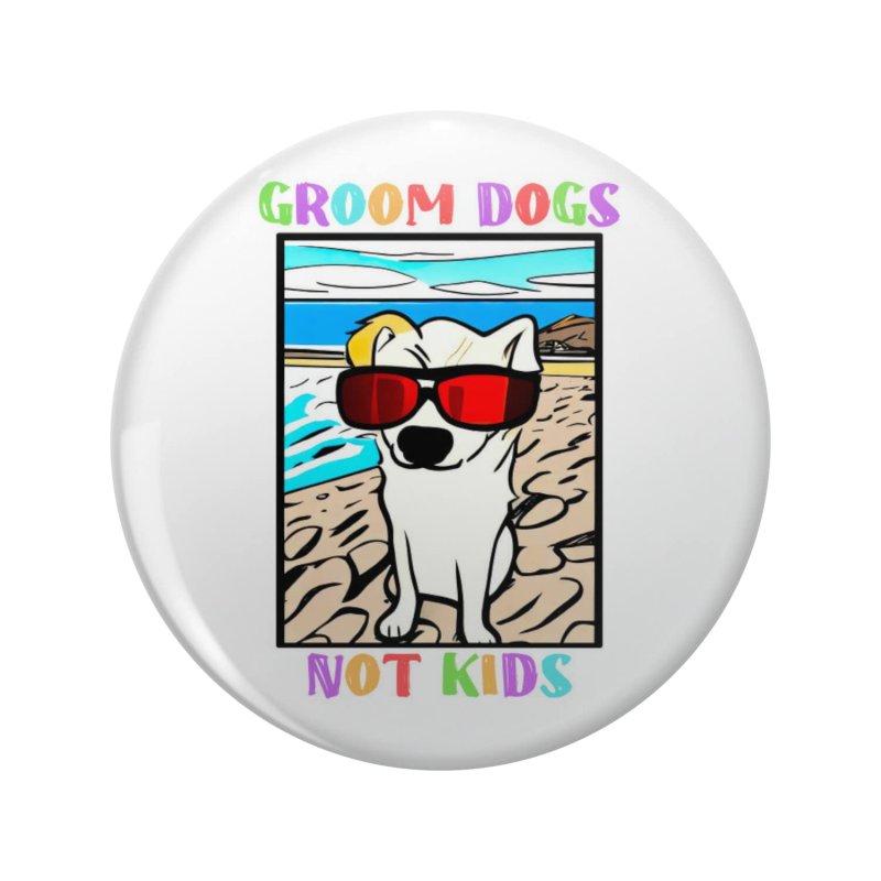 Groom Dogs Not Kids Key Chain Double Sided Stainless Steel Keychain