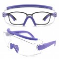 Weymeng Safety Glasses Over Eyeglasses Anti Fog Goggles Protective With Adjustable Frame For Men Women Purple 