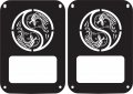Jeeptails Yin Yang Dragons Tail Light Cover For Jeep Jk Wrangler Set Of 2 