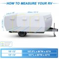 Uxcell Waterproof Pop-up Camper Trailer Cover Fits 10 -12 Rv Anti-uv With 3 2 Straps And Air Vents Protection For Motorhome